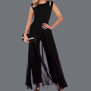 Melrose Chic Black Sleeveless Jumpsuit